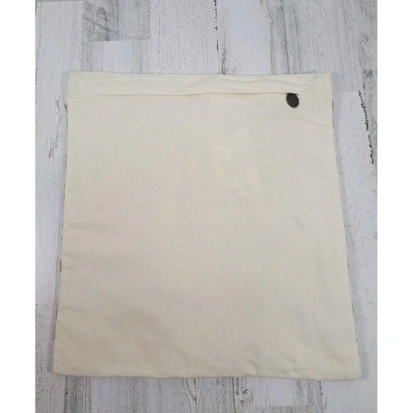 Two Pier 1 Embroidered Floral Throw Accent Pillow Covers Natural Tan Silver 16" - Picture 5 of 10